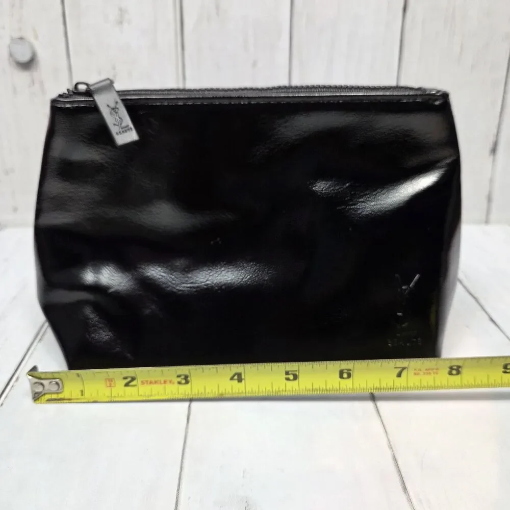 Yves Saint Laurent YSL Makeup Cosmetic Bag Black Travel Perfume Beauty Pouch